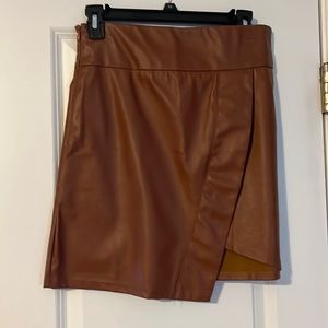 Faux leather skirt
